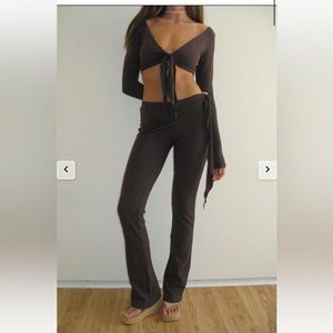 Frankie’s Bikinis Astrid Low Rise Flare Leggings